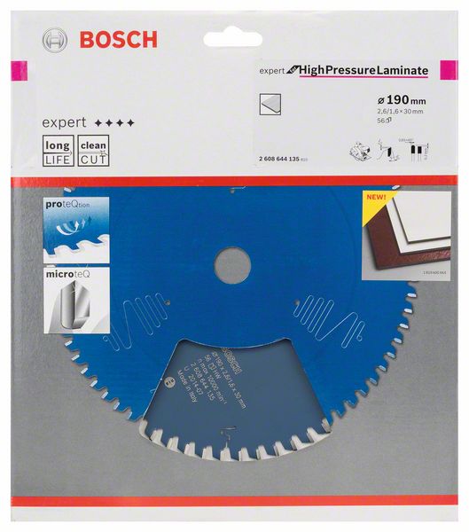 BOSCH Hoja de sierra circular Ø exterior 190 mm Número de dientes 56 TR-F ( 4000815468 )