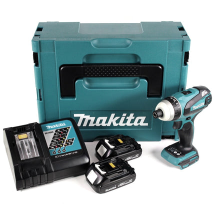 Makita DTP 141 RYJ Akku Quadroschrauber 18V 150Nm Brushless + 2x Akku 1,5Ah + Ladegerät + Makpac - Toolbrothers