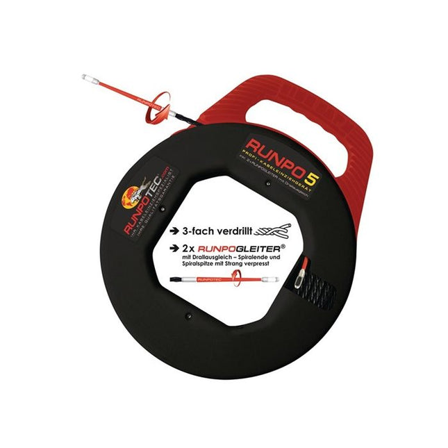 RUNPOTEC cable pulling device RUNPO 5 tape length 30 m bending radius 15 mm ( 4000817956 )