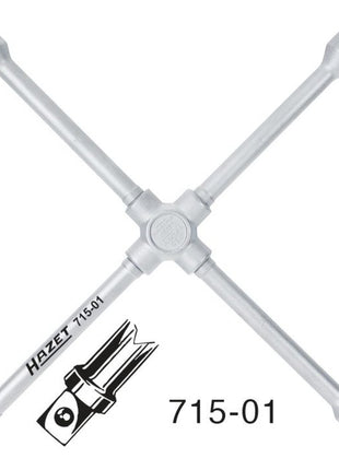 HAZET cross spanner 715-01 17 x 19 x 22 x 12.5(1/2″ square) ( 4000823580 )