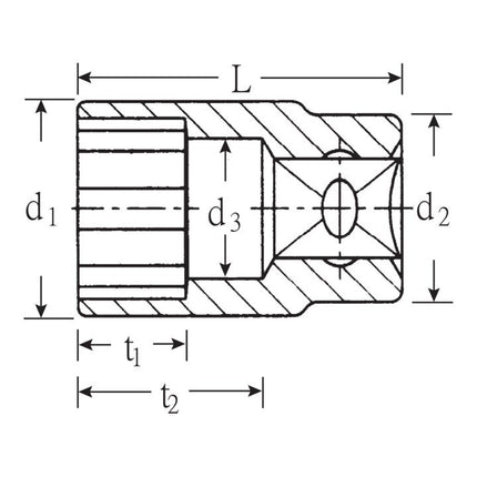STAHLWILLE Steckschlüsseleinsatz 45 3/8 ″ 12-kant ( 4000826303 )