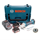 Bosch GWS 18 V-Li Professional 115 mm Akku Winkelschleifer in L-Boxx mit Einlage + Ladegerät GAL 1880 + 2 x GBA 6Ah Akku + SDS clic M14 Schnellspannmutter - Toolbrothers