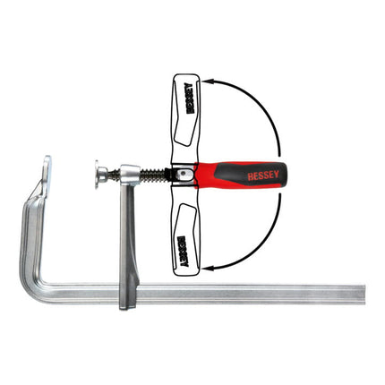 BESSEY all-steel screw clamp GZ-KG Clamping width 250 mm Projection 120 mm ( 4000831651 )