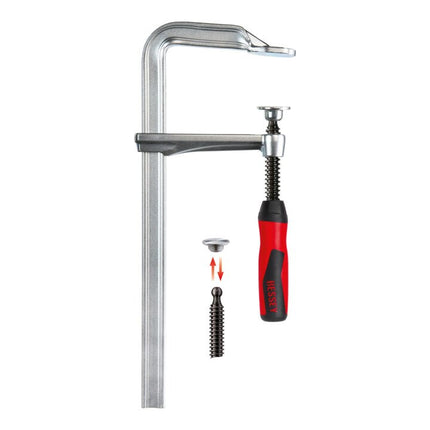 BESSEY morsetto a vite interamente in acciaio GZ-2K Larghezza di serraggio 400 mm Sporgenza 120 mm ( 4000831784 )