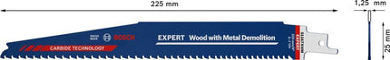 BOSCH Säbelsägeblatt Wood Metal Demolition S 1167 XHM Länge 225 mm Breite 25 mm ( 4000837463 )