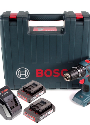 Bosch GSB 18-2-Li Plus Schlagbohrschrauber Professional 18 V im Koffer + 2x GBA 2,0 Ah + Bosch AL 1820 CV Schnellladegerät - Toolbrothers