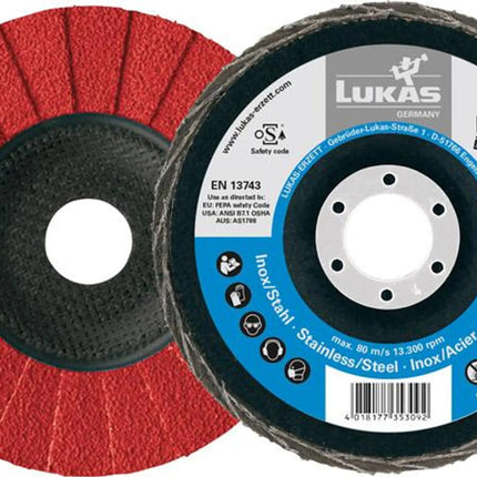 LUKAS flap disc V2 POWER CER Ø 125 mm grain size 40 flat ( 4000840349 )