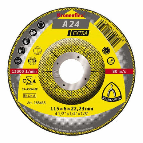 Disco da sbavo KLINGSPOR A 24 Extra D115xS6mm ( 4000841473 )