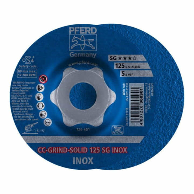PFERD disco abrasivo CC-GRIND-SOLID SG INOX D125xSmm ( 4000843428 )