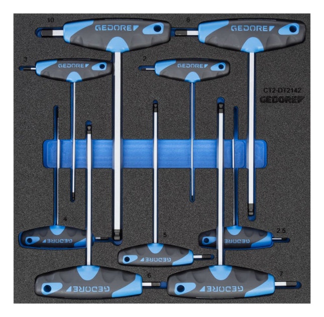 Modulo utensili GEDORE 1500 CT2-DT 2142 9 pezzi 2/3 ( 4000881241 )