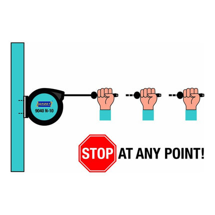 Enrollador de manguera de aire comprimido HAZET 9040N-10 para aire comprimido y agua ( 4000898953 )