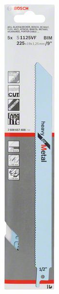 BOSCH Reciprocating saw blade S 1125 VF Length 225 mm Width 19 mm ( 4000909204 )