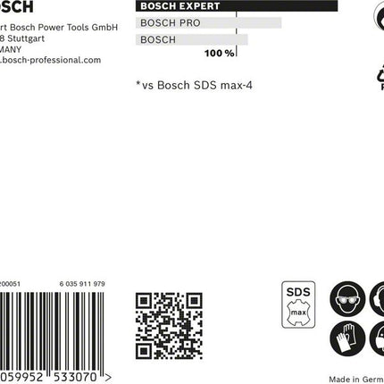 BOSCH hammer drill Expert SDS max-8X Ø 22 mm working l.200 mm l.320 mm ( 4000909907 )