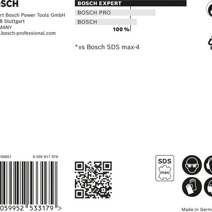 BOSCH Foret marteau Expert SDS max-8X D. 25 mm L.800 mm L.920 mm de travail ( 4000909916 )