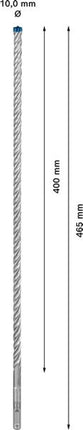 Wiertarka udarowa BOSCH Expert SDS-7X Ø 10,0 mm długość robocza 400 mm długość robocza 465 mm ( 4000909947 )