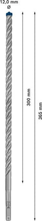 Taladro percutor BOSCH Expert SDS-7X Ø 12,0 mm longitud útil 300 mm longitud 365 mm (4000909952)