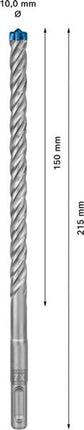 Wiertarka udarowa BOSCH Expert SDS-7X Ø 10 mm długość robocza 150 mm 215 mm ( 4000909979 )