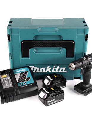 Makita DHP 483 RMJB Akku Schlagbohrschrauber 18 V 40Nm schwarz im Makpac + 2x 4,0Ah Akku + Ladegerät - Toolbrothers