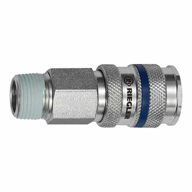 RIEGLER quick-release coupling DN 7.8 male thread steel ( 4588880901 )