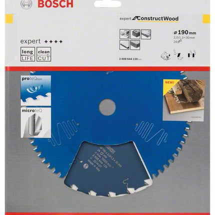 BOSCH Kreissägeblatt Außen-Ø 190 mm Zähnezahl 24 WZ ( 8000342209 )