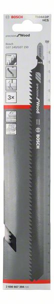 BOSCH jigsaw blade T 1044 DP Precision for Wood L.250mm tooth pitch 4mm ( 8000346003 )