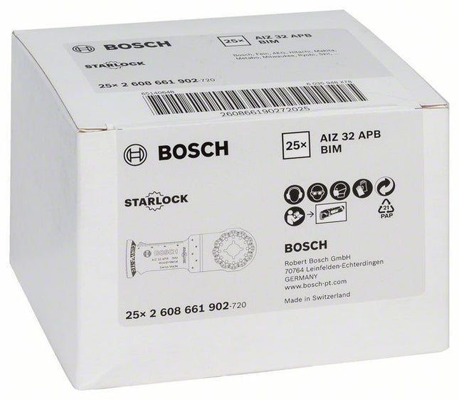 Lame de scie plongeante BOSCH AIZ 32 APB Largeur 32 mm Profondeur de plongée 50 mm ( 8000346221 )
