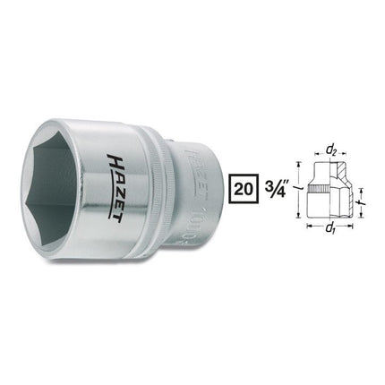 HAZET Steckschlüsseleinsatz 1000 3/4 ″ 6-kant ( 8000466296 )