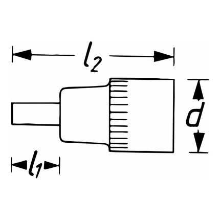 HAZET Steckschlüsseleinsatz 986L 1/2 ″ Innen-6-kant ( 8000753790 )