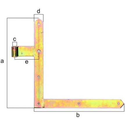 GAH bisagra angular de puerta 400x600x40x105mm ( 8001514105 )