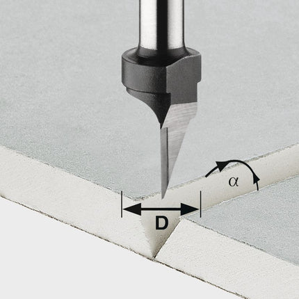 Festool HW S8 D12,5/45° cortadora de placas de yeso (491000) para OF 900, OF 1000, OF 1010, OF 1010 R