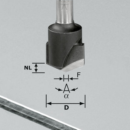 Festool HW S8 D18-135°/Alu V-Nutfräser ( 491443 ) für Oberfräsen