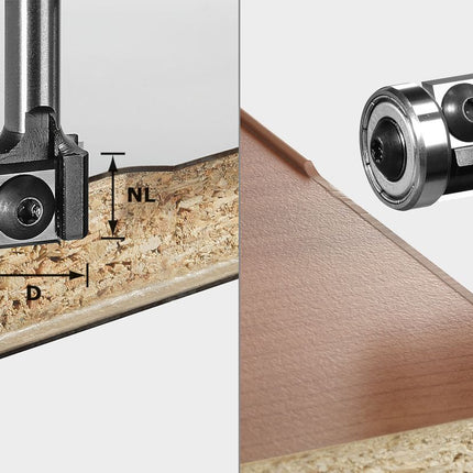 Festool S8 HW D19 12x12 KL OFK insertos de corte a ras (499806) para OF 1010, OF 1010 R, OFK 700, MFK 700