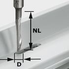 Fresa de aluminio Festool HS S8 D5/NL23 (491036) para OF 900, OF 1000, OF 1010, OF 1010 R, OF 1400, OF 2000, OF 2200