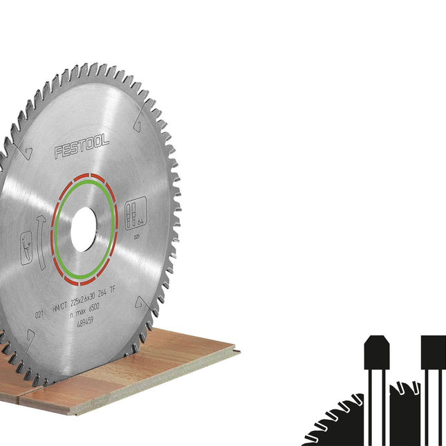 Festool HW 225x2,6x30 TF64 Kreissägeblatt LAMINATE/HPL ( 489459 ) für CS 70