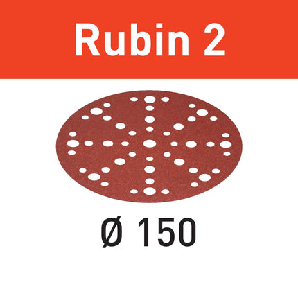 Disco abrasivo Festool STF D150/48 P150 RU2/10 Ruby 2 (575183) para RO 150, ES 150, ETS 150, ETS EC 150, LEX 150, WTS 150, HSK-D 150