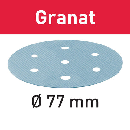 Disco abrasivo Festool STF D 77/6 P1500 GR/50 granate (498932) para LEX 3 77