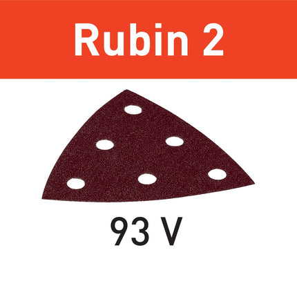 Festool STF V93/6 P220 RU2/50 hoja de lija Ruby 2 (499168) para RO 90 DX, DX 93, RS 300, RS 3, LRS 93 (zapata de lijado de hierro)