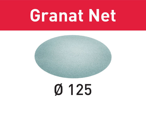 Festool STF D125 P240 GR NET/50 Red abrasiva granate (203300) para RO 125, ES 125, ETS 125, ETSC 125, ES-ETS 125, ES-ETSC 125, ETS EC 125, LEX 125