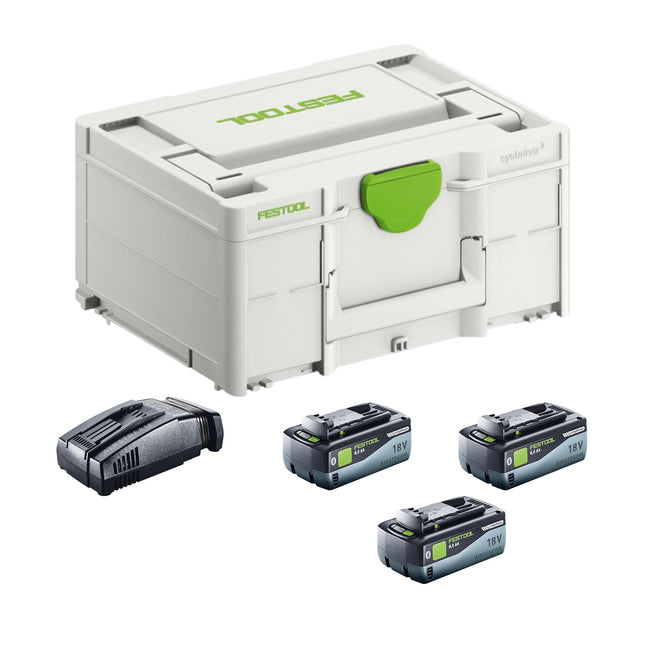 Festool SYS 18V 3x8,0/SCA16 Energy Set 3x battery 18 V 8,0 Ah ( 3x 577323 ) + charger ( 576953 ) + Systainer