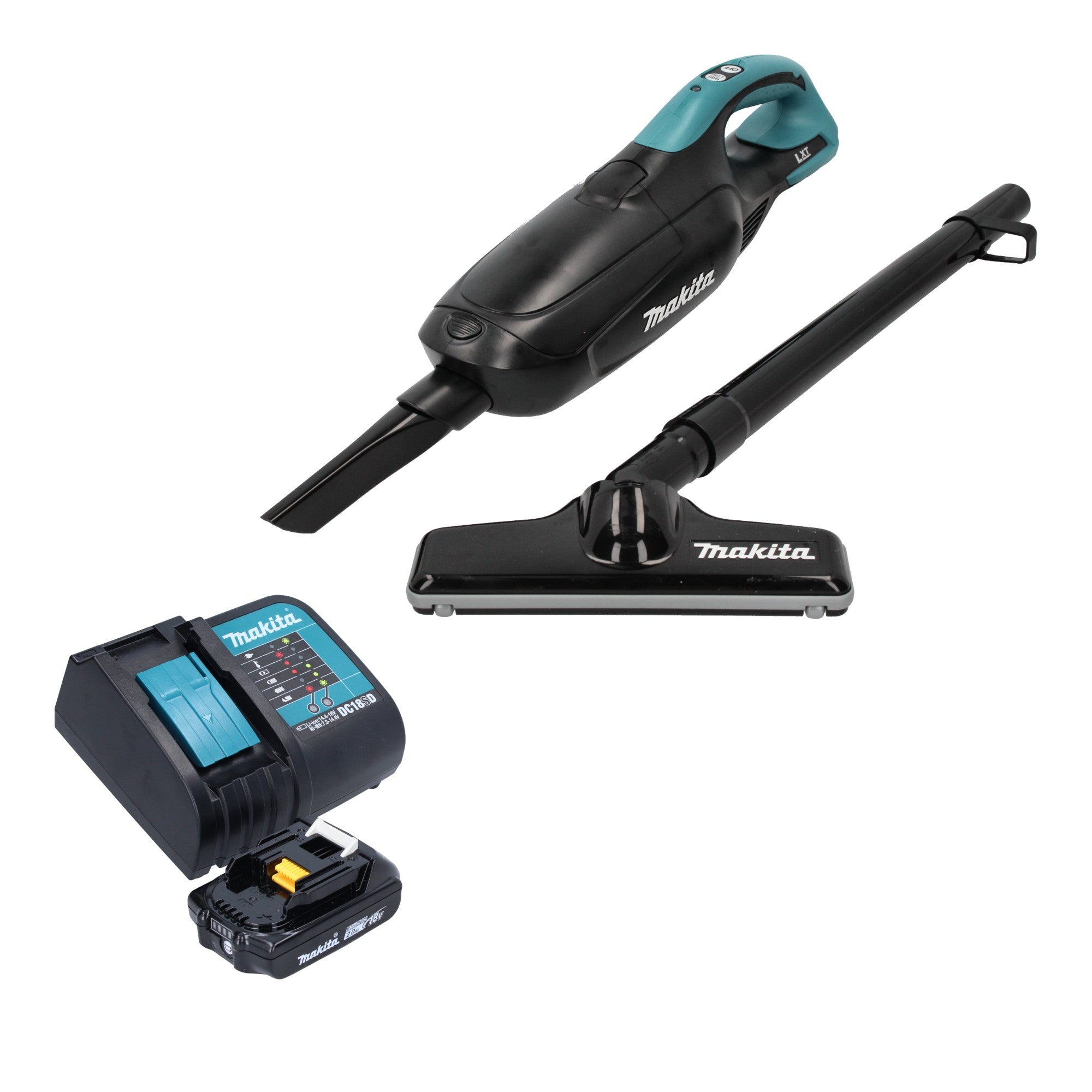 Makita DCL 182 SA1 B Akku Staubsauger 18 V Schwarz 1x Akku 2 0 Ah Ladegeraet 0 - toolbrothers