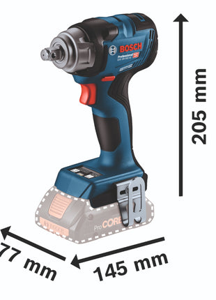 Bosch GDS 18 V HC cordless impact wrench 330 Nm ( 06019L5003 ) + L-Boxx + 2x rechargeable battery 5.0 Ah + charger