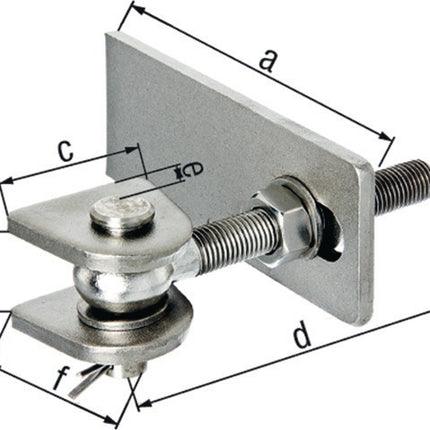 Zawias GAH 86x23x55x130x28x50mm ( 3000200652 )