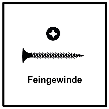 Technofast GF3535TD 1000 x Schnellbauschrauben Trockenbauschrauben 3,5 x 35 PH2 Feingewinde - Toolbrothers