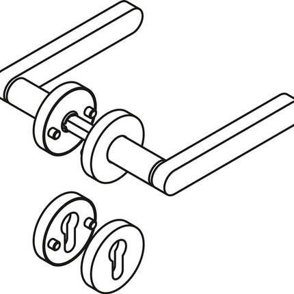 Set di rosette HEWI 270XAH01.130 Acciaio inox ( 3000207491 )