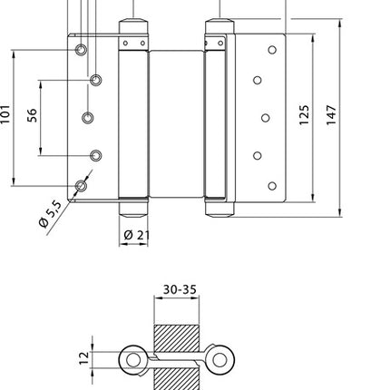 DENI Pendeltürband  Edelstahl ( 3000215044 )