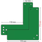 GFS mounting plate 901 - / 991 470 Mounting on glass doors ( 3000250546 )