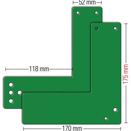 GFS mounting plate 901 - / 991 470 Mounting on glass doors ( 3000250546 )