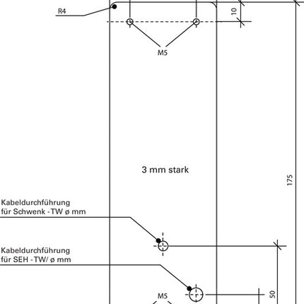 Placa de montaje GFS 901 670 Montaje en puertas cortafuegos ( 3000250547 )