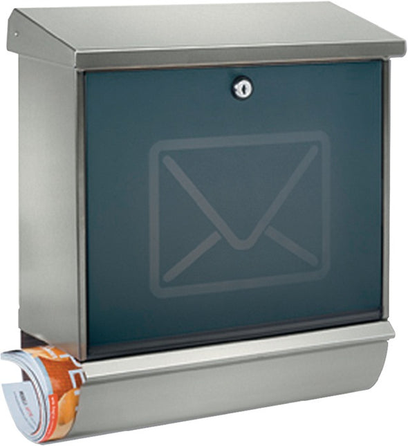 BURG-WÄCHTER letter box Lucca-Set 3713 Ni Letter Height 440 mm Width 380 mm Depth 148 mm ( 3000253212 )