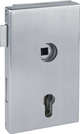 HERMAT Cerradura para puerta de cristal 6053 PZ L - Molina acero inoxidable mate ( 3000253947 )